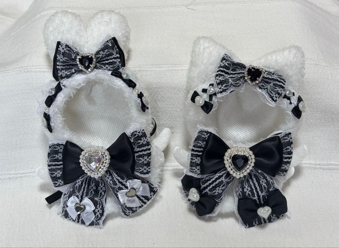 ちびぐるみ ぬい服 11cm 2着セット 黒 白